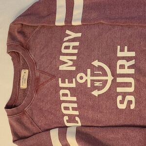Cape May Surf fleece sweatshirt by Ocean Drive, dusty pink mauve, size M